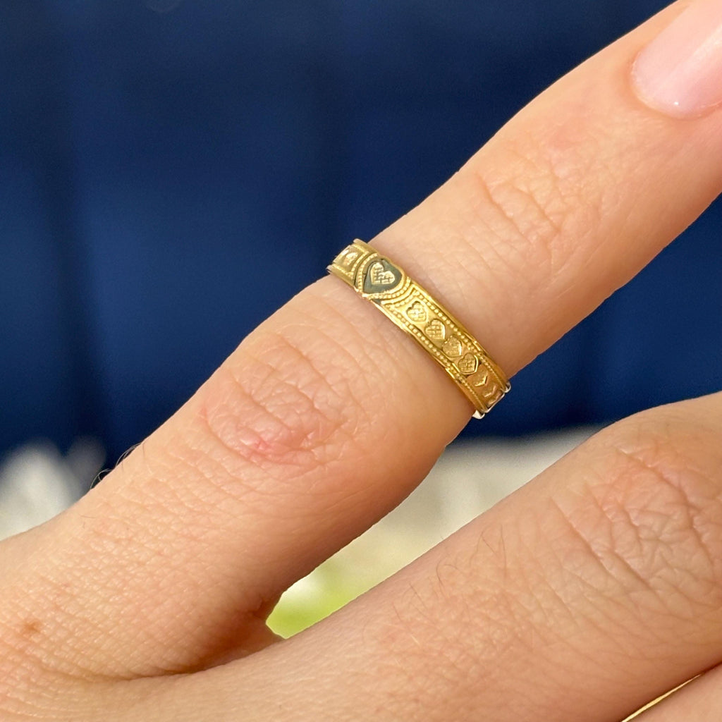 10k Gold Hearts Open Band Toe Ring