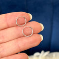 14k White Gold Endless Classic Hoop Earrings