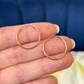 10k Rose Gold Polished Endless Tube Hoop Earrings