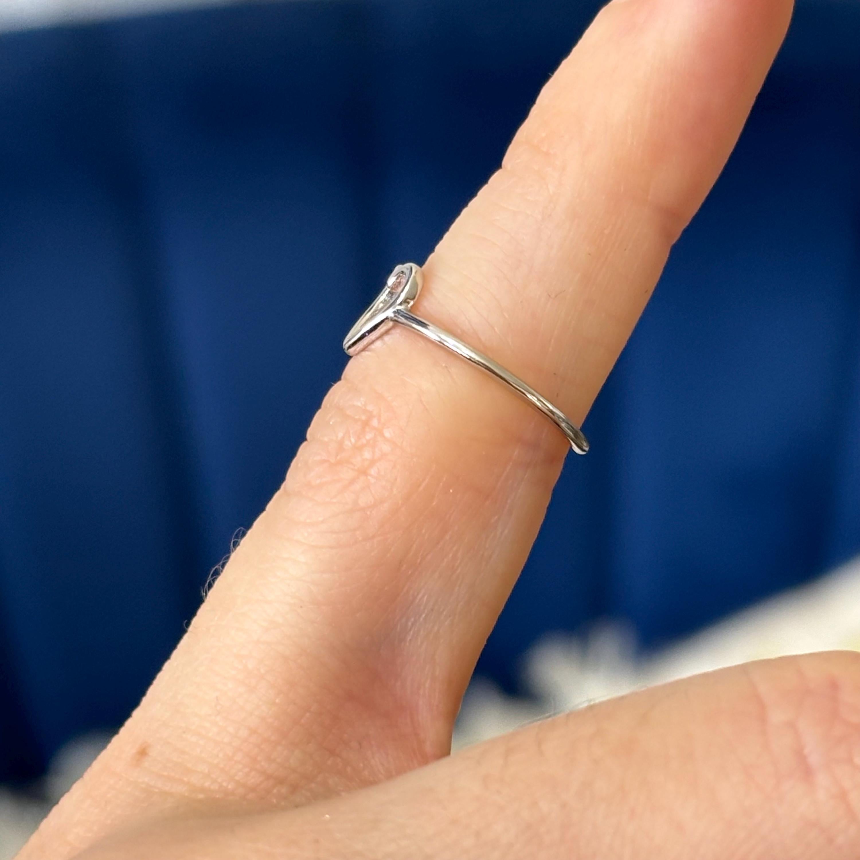Sterling Silver Thin Open Heart with Adjustable Open Back Band Toe Ring