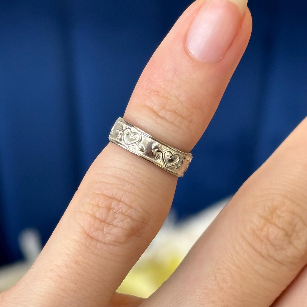 Sterling Silver Hearts with Arrows Open Band Toe Ring