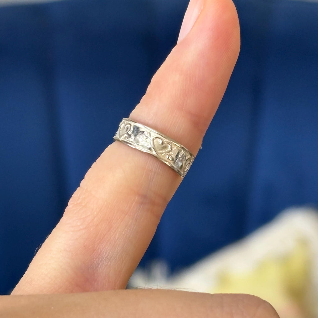 Sterling Silver Hearts with Arrows Open Band Toe Ring