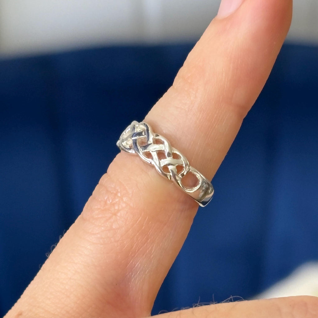 Sterling Silver Celtic Irish Weave Toe Ring