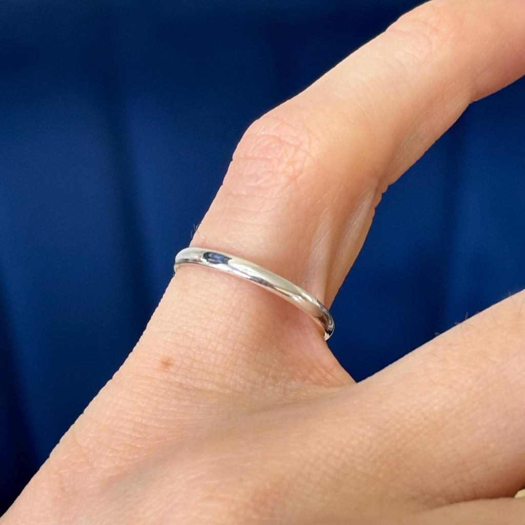 Sterling Silver Stackable Thin Plain Open Band Toe Ring