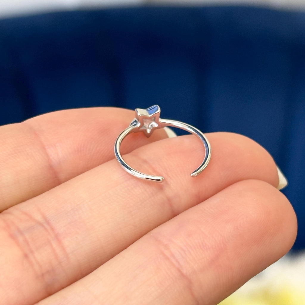 Sterling Silver Adjustable Star Toe Ring