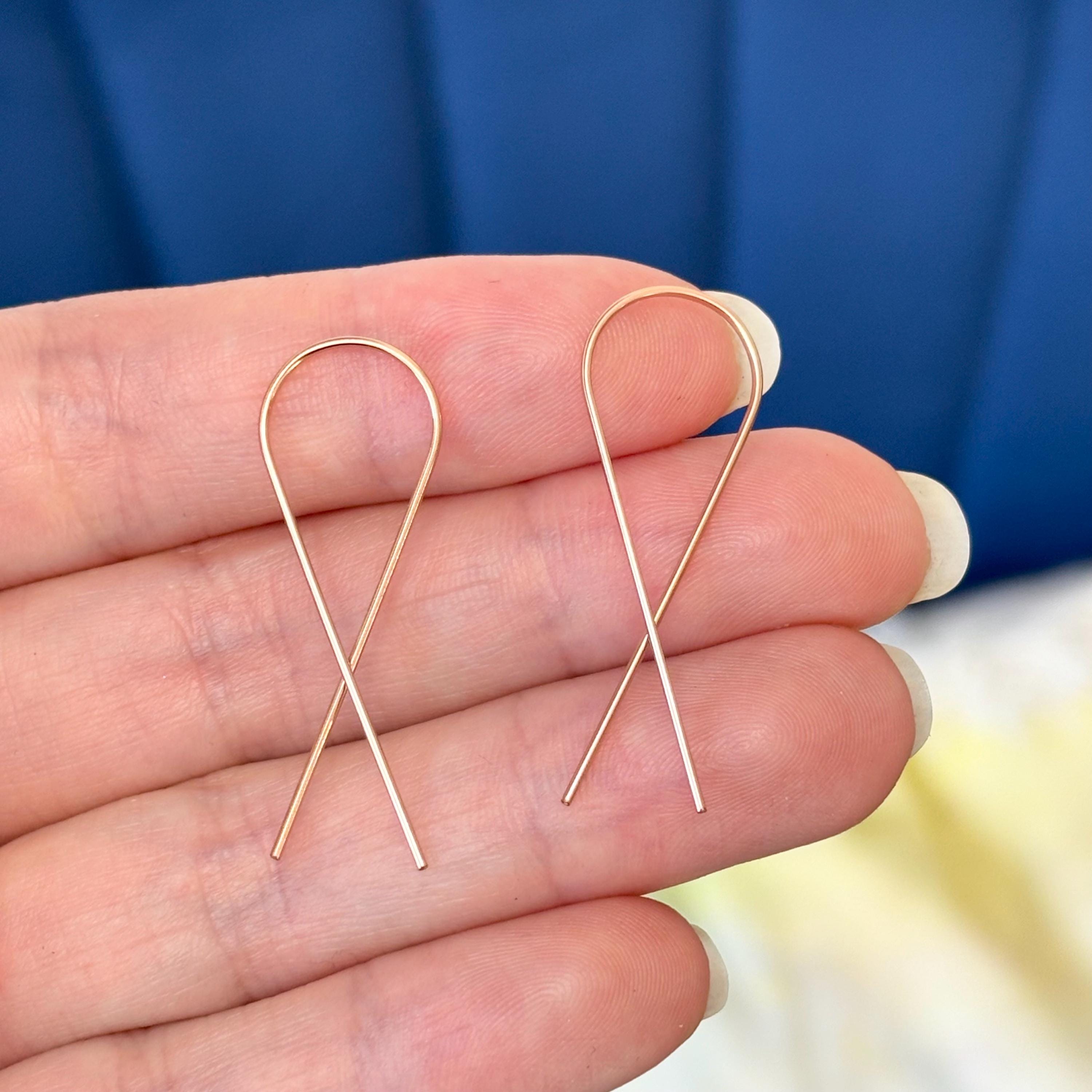 14/20 Rose Gold-filled Awareness Ribbon Ear Wire
