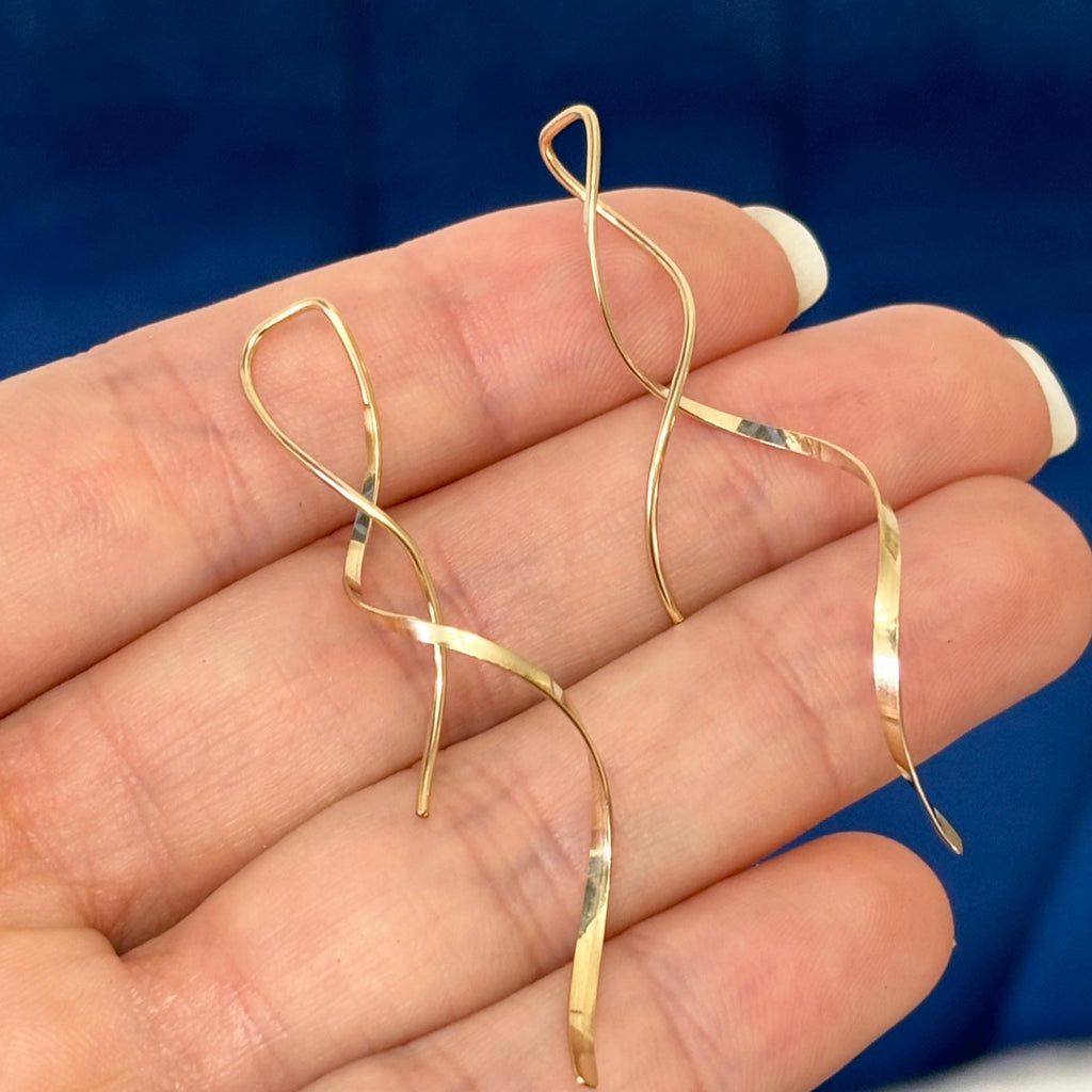 14/20 Yellow Gold-filled Twist Earrings