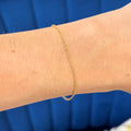 14k Yellow Gold Singapore Chain with Spring Ring Clasp Bracelet
