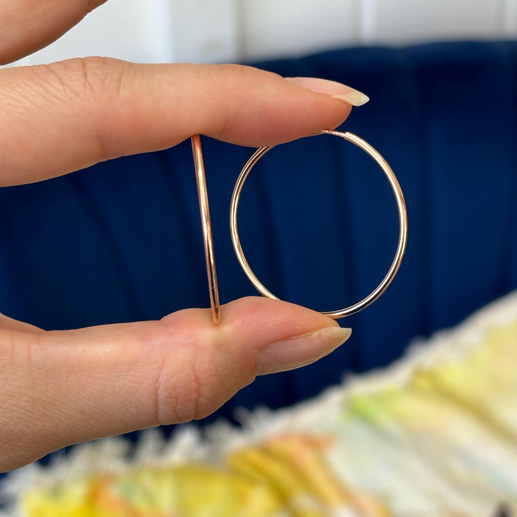 14/20 Rose Gold-filled Endless Hoop Earring