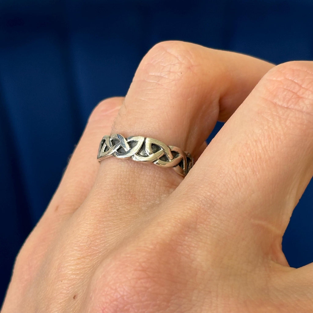 Sterling Silver Antiqued Celtic Knot Ring