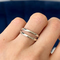 Sterling Silver Rounded Double Split Shank Ring  Size 7