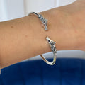 Sterling Silver Flex Horses Bangle Bracelet