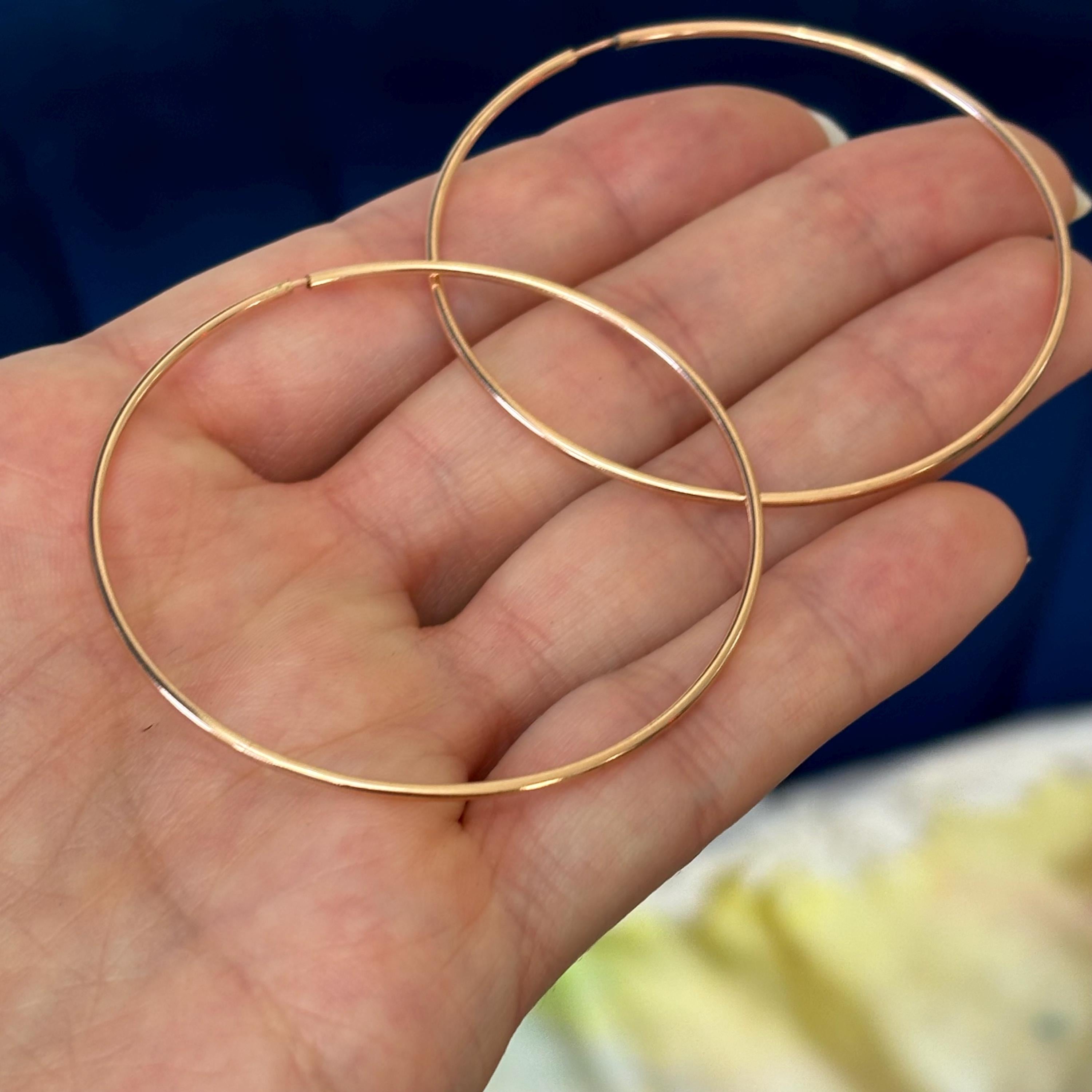 14/20 Rose Gold-filled Large Endless Hoop Earring