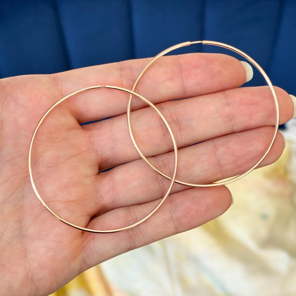14/20 Rose Gold-filled Large Endless Hoop Earring