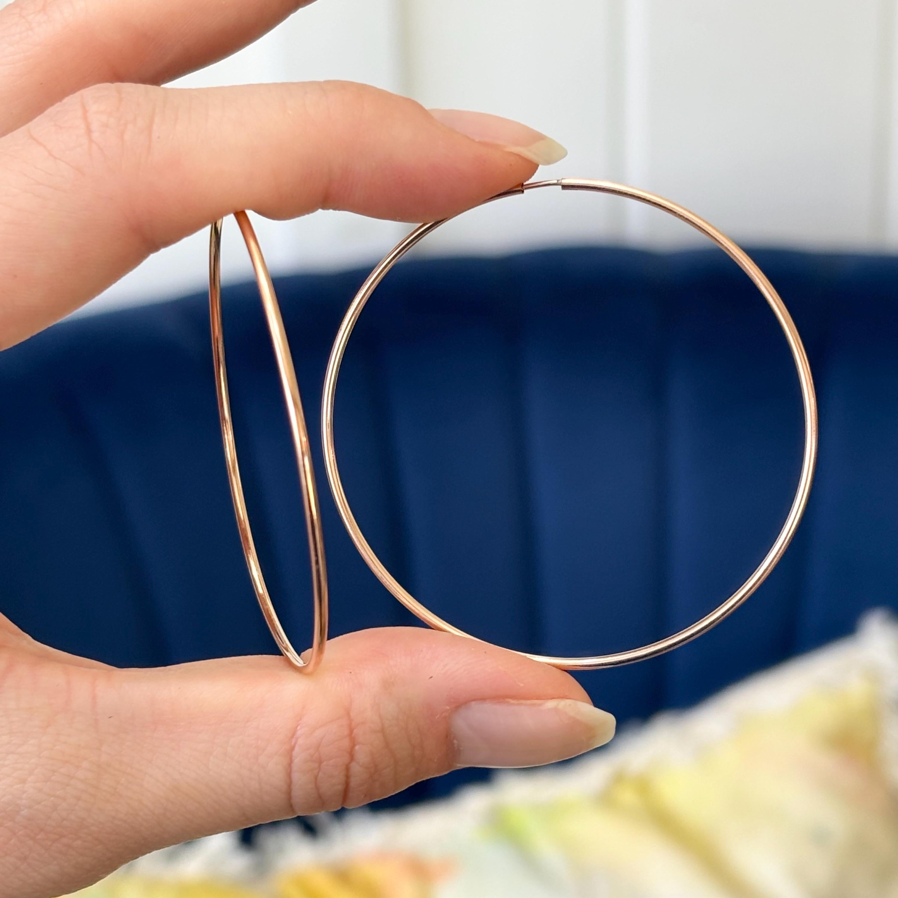 14/20 Rose Gold-filled Large Endless Hoop Earring