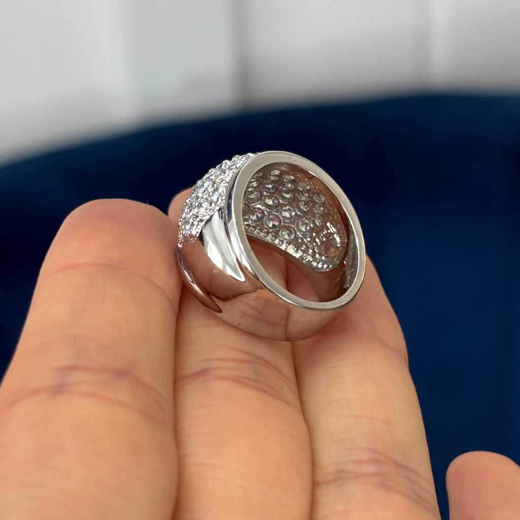 Sterling Silver and Cubic Zirconia (CZ) Cocktail Ring