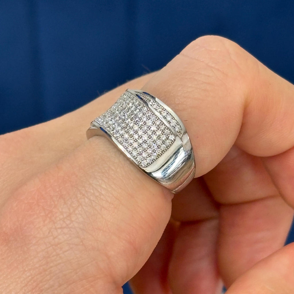 Sterling Silver and Cubic Zirconia (CZ) Brilliant Embers Ring