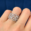 Sterling Silver and Cubic Zirconia (CZ) Scroll Ring
