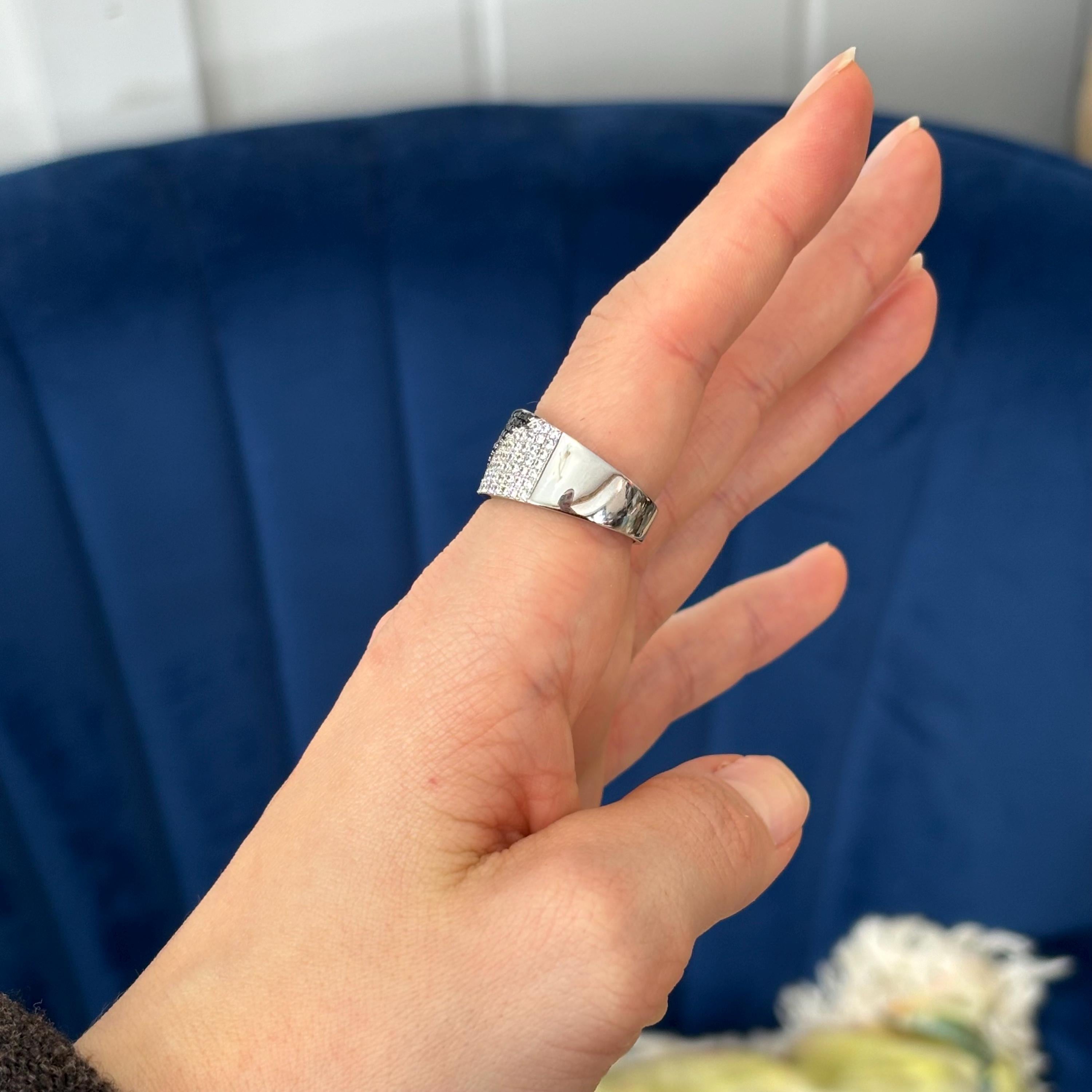 Sterling Silver and CZ with Black CZ Brilliant Embers Ring