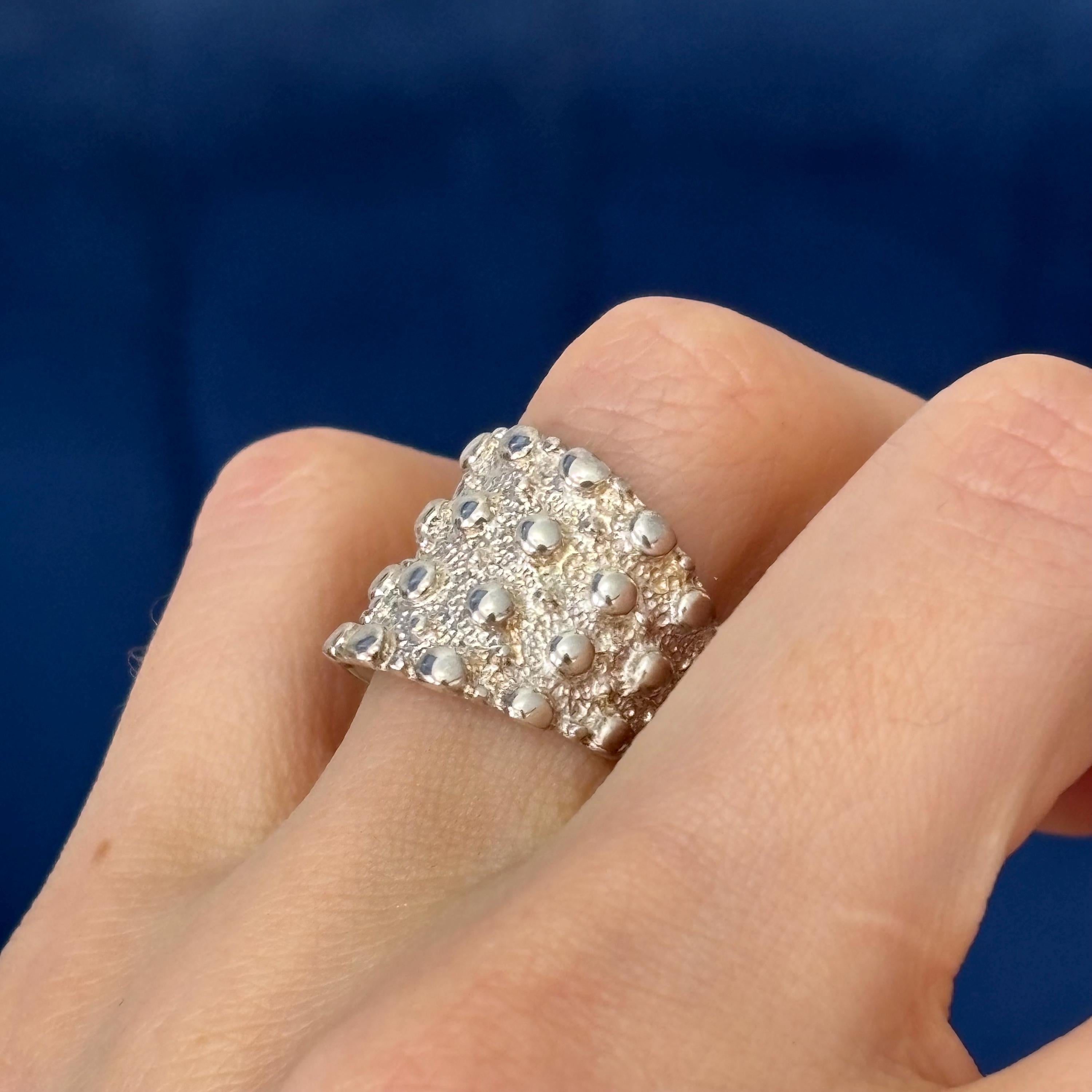 Sterling Silver Studded Ring