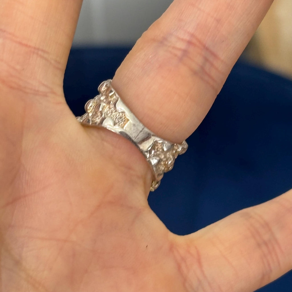 Sterling Silver Studded Ring