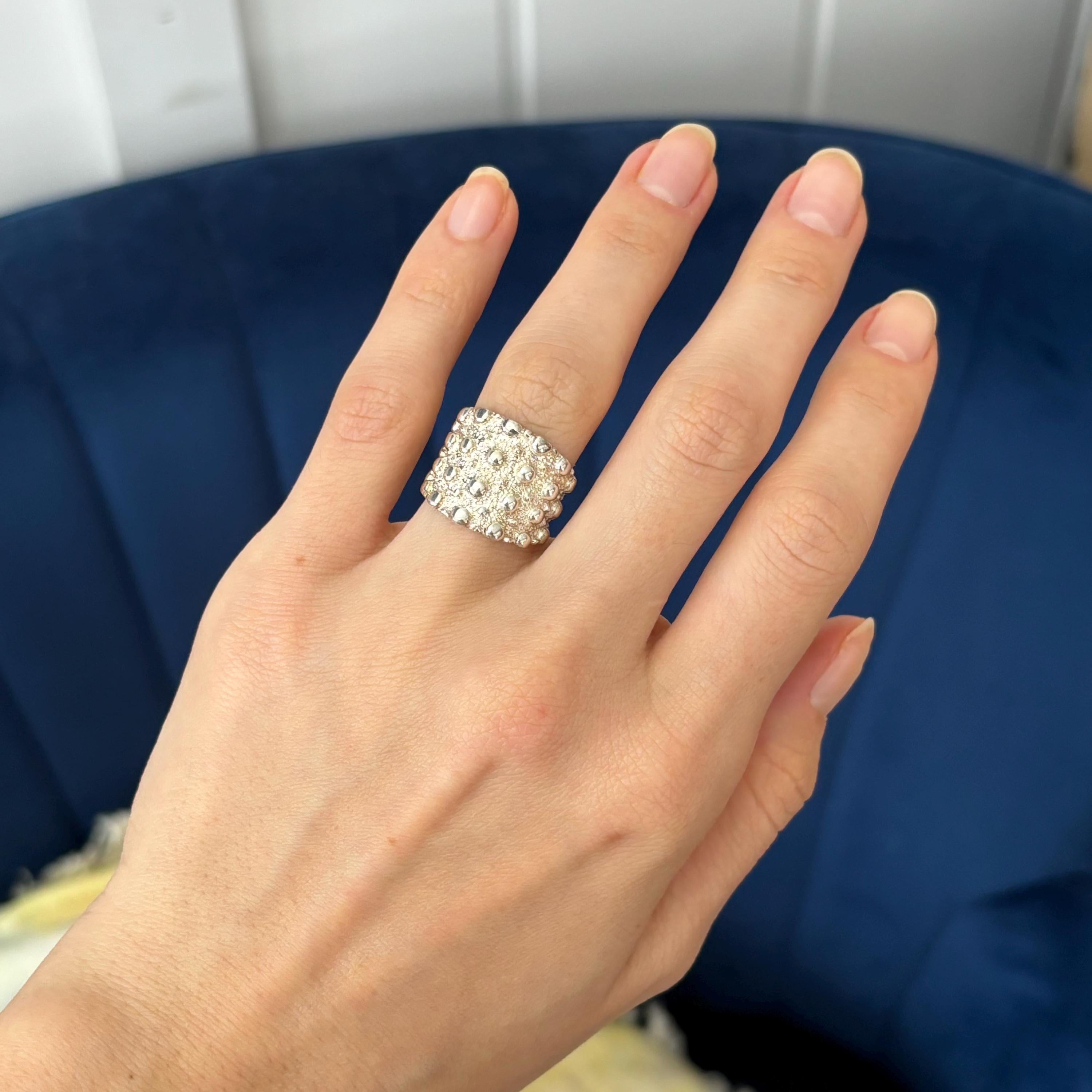 Sterling Silver Studded Ring