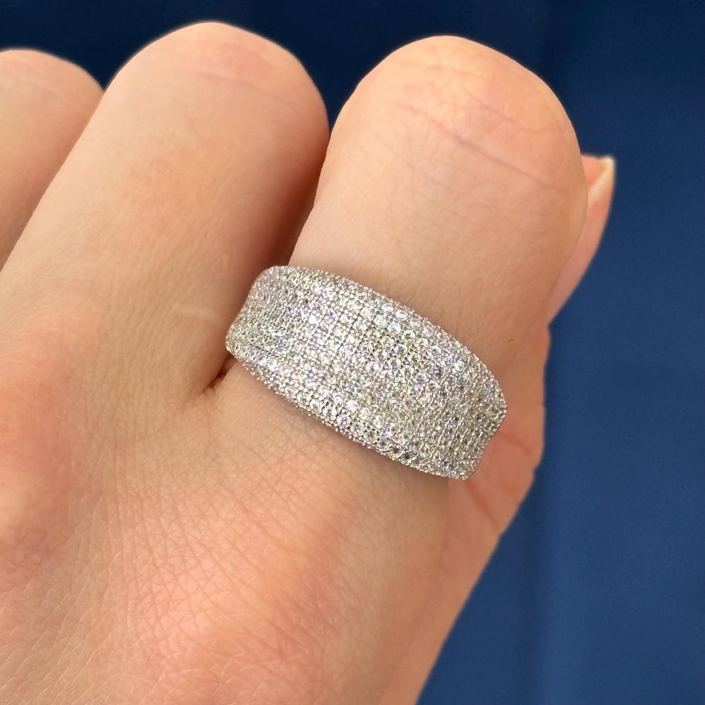 Sterling Silver Rhodium-plated (CZ) Brilliant Embers Ring