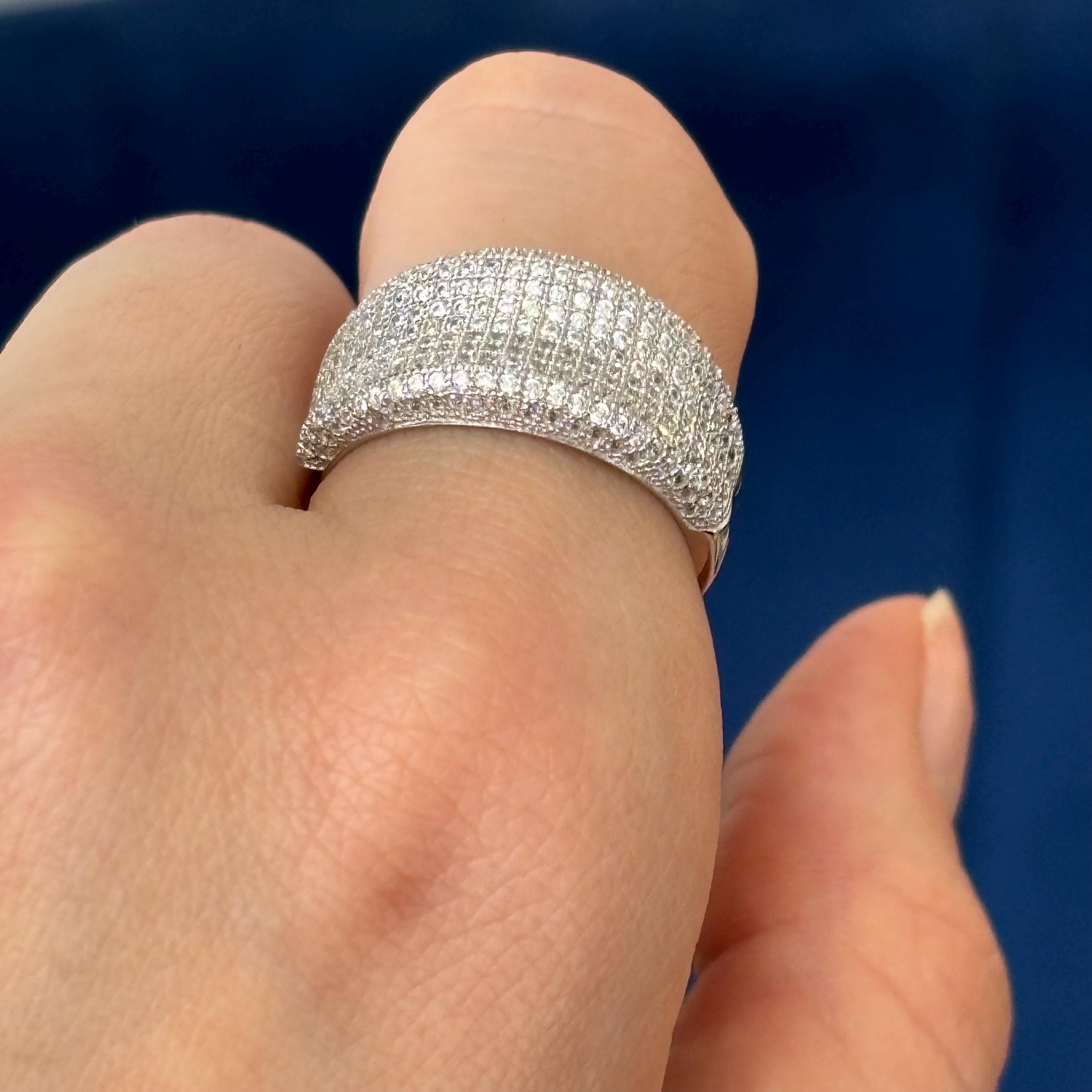 Sterling Silver Rhodium-plated (CZ) Brilliant Embers Ring