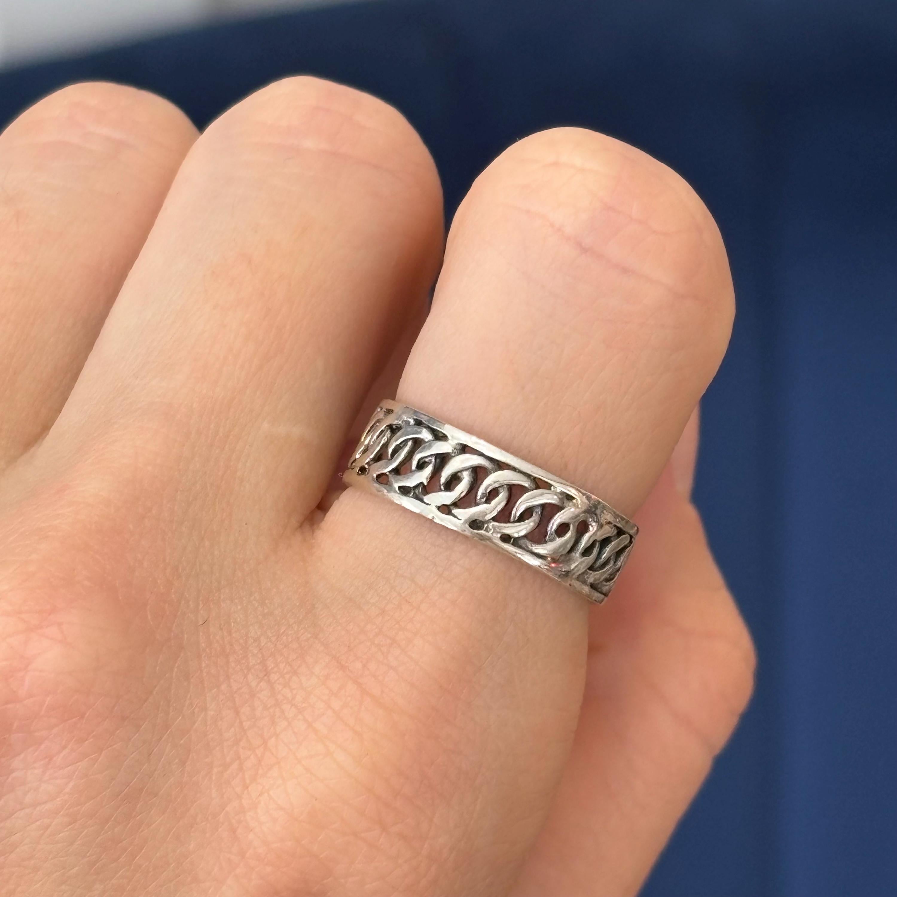 Sterling Silver Antiqued Band