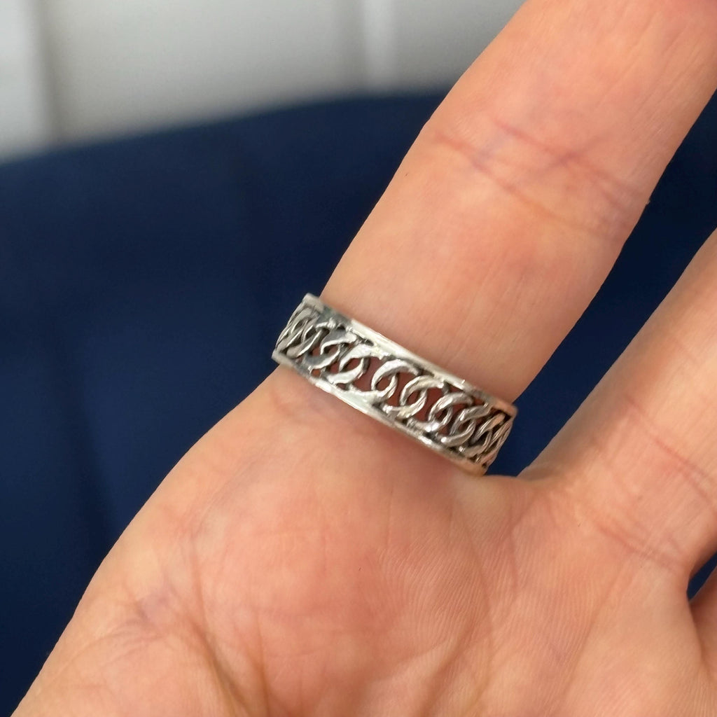 Sterling Silver Antiqued Band