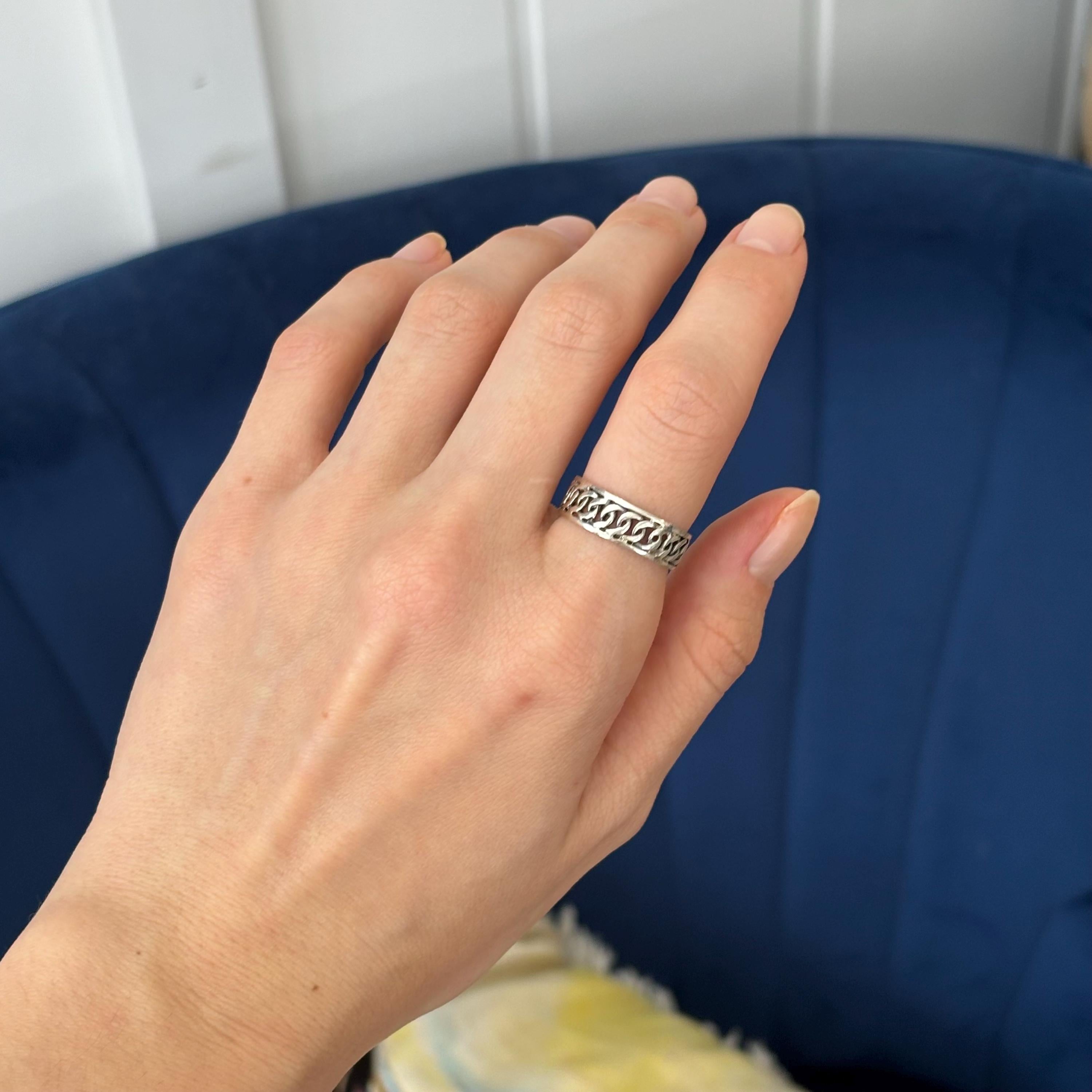 Sterling Silver Antiqued Band