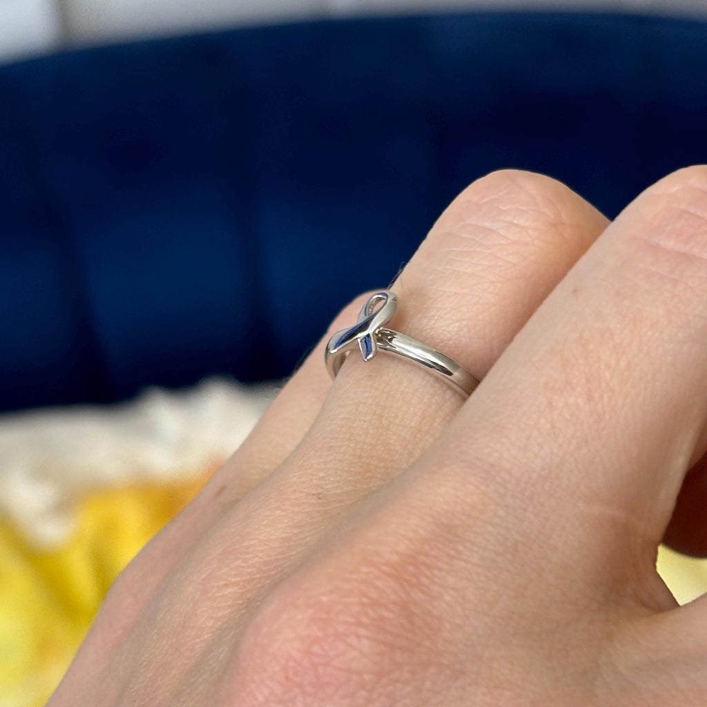 Sterling Silver Stackable Awareness Ribbon Ring