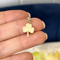 14k Yellow Gold 3 Leaf Clover Charm Pendant