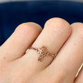14k Rose Gold Celtic Knot  Irish Cross Ring
