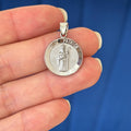14K White Gold St Patrick Round Medal