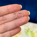 Sterling Silver Rhodium-plated Non-pierced Ball Pair of Cuff Earrings