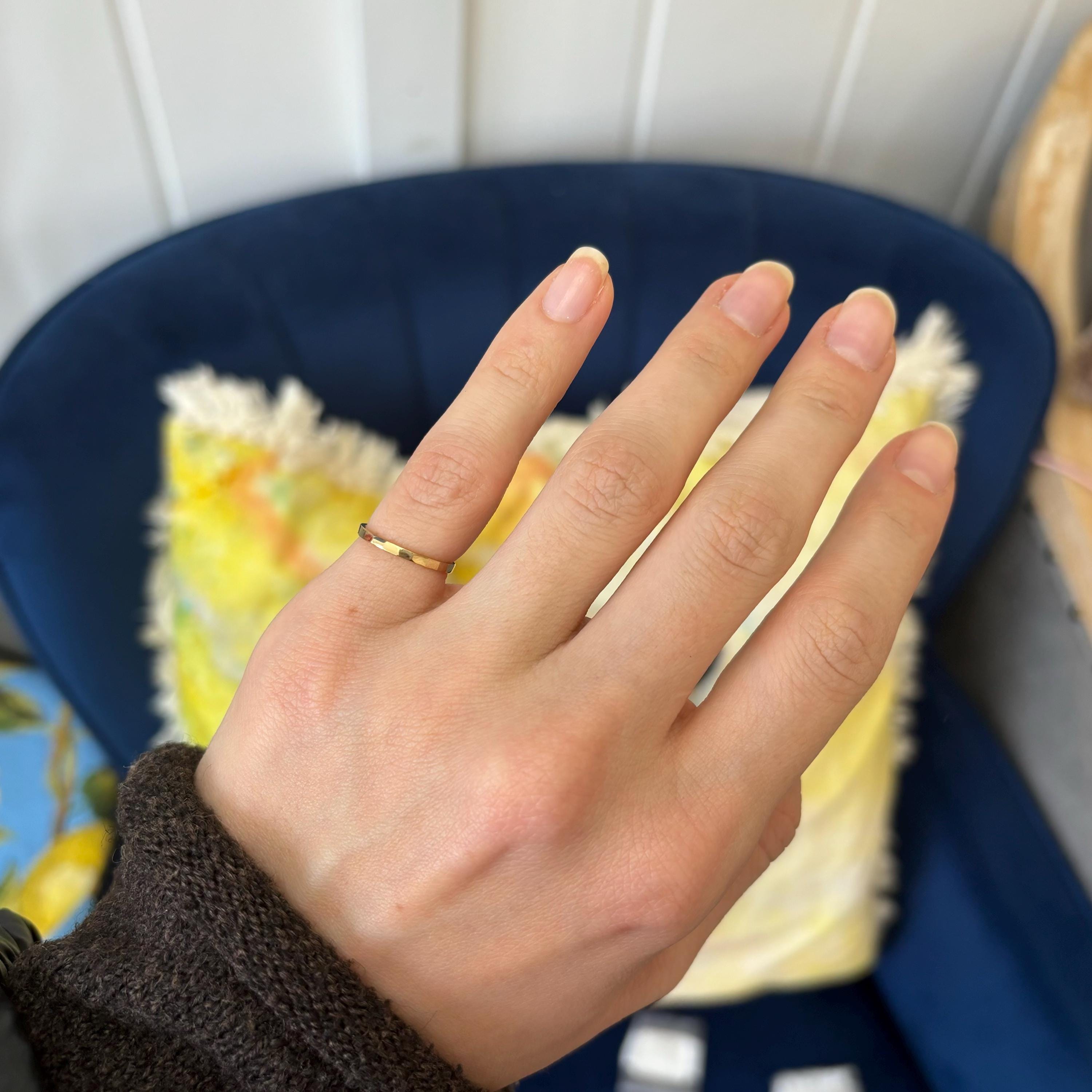 10k Gold Bamboo Texture Toe Ring
