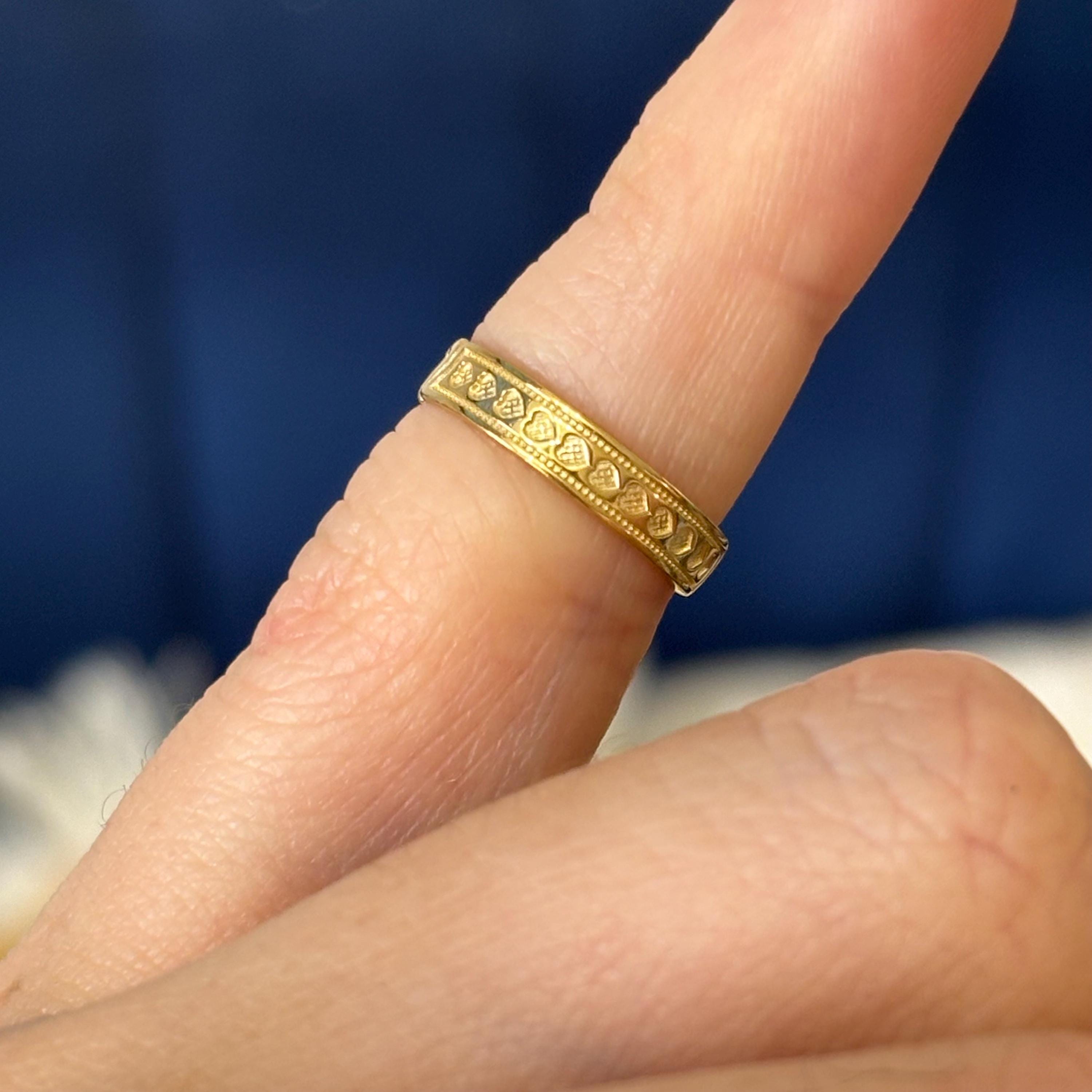 10k Gold Hearts Open Band Toe Ring