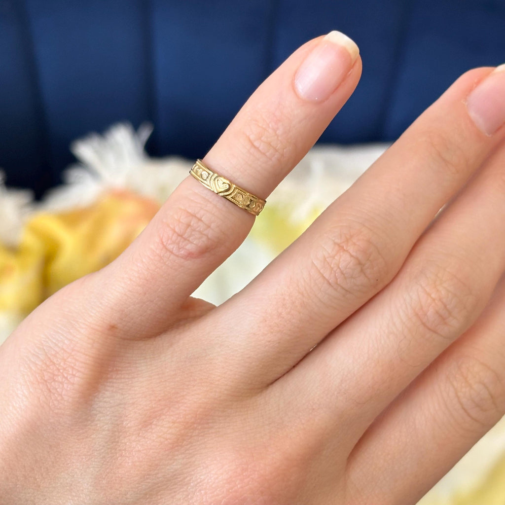 10k Gold Hearts Open Band Toe Ring