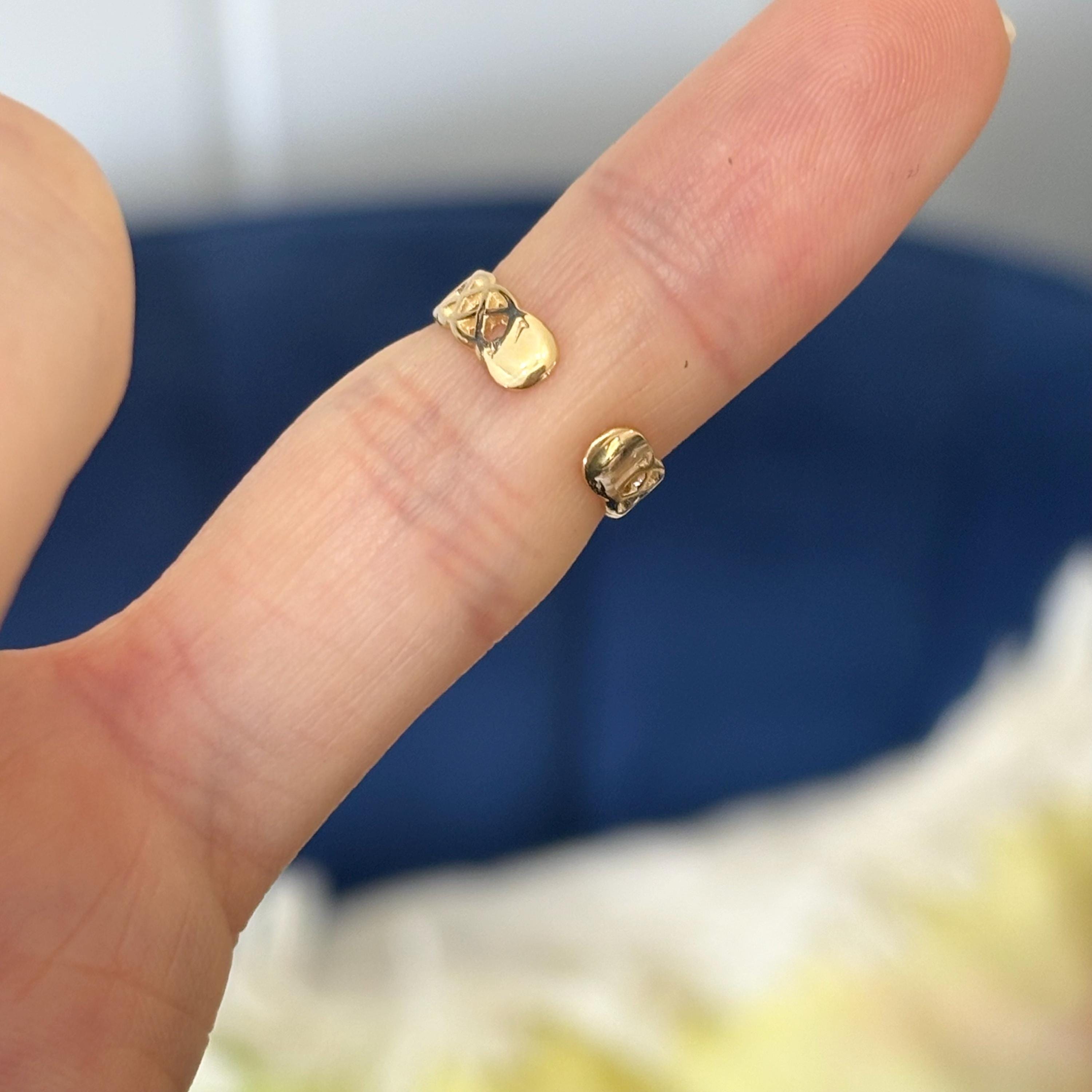 14k Gold Polished Celtic Trinity Knot Toe Ring
