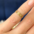 14k Gold Hearts Open Band Toe Ring