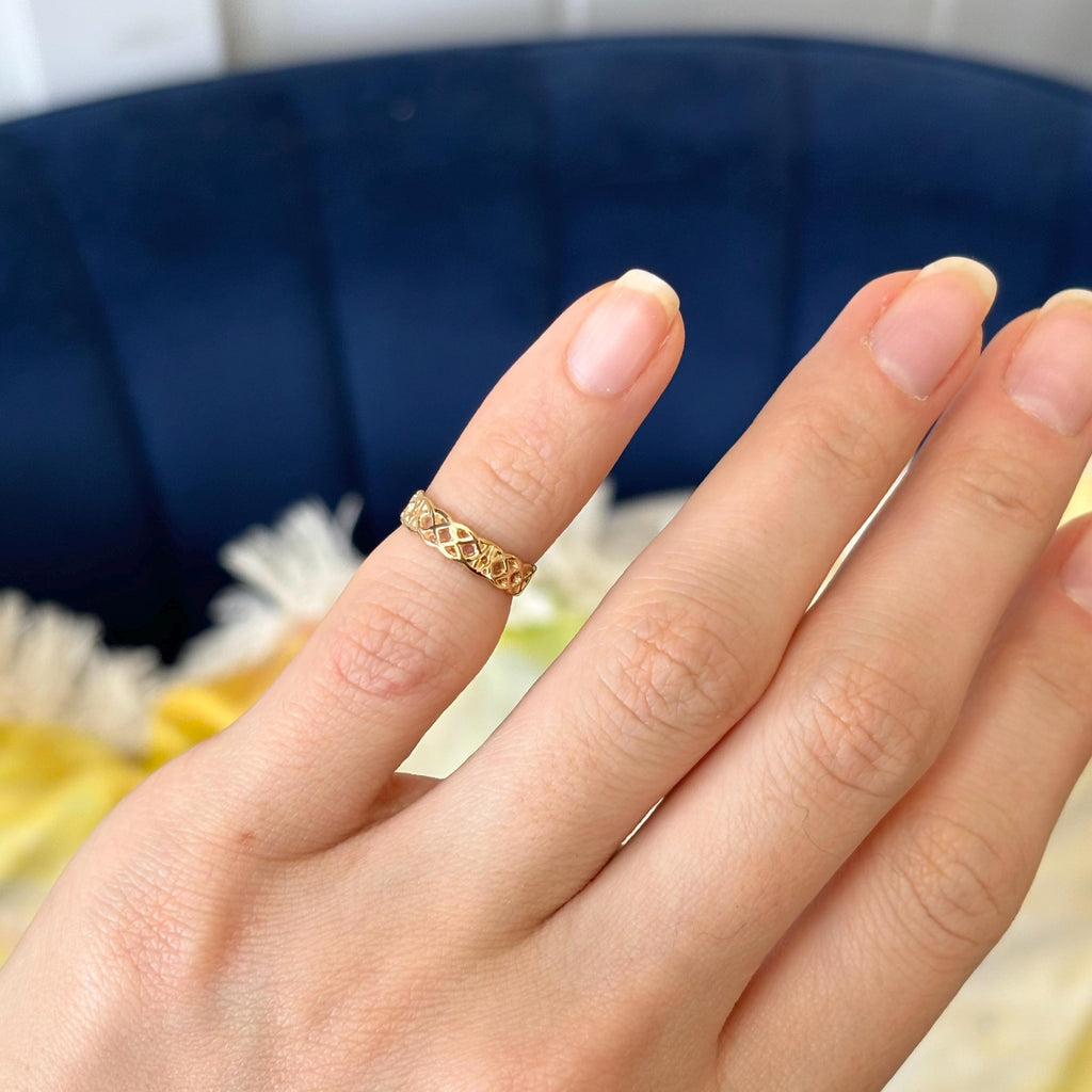 14k Gold Hearts Open Band Toe Ring