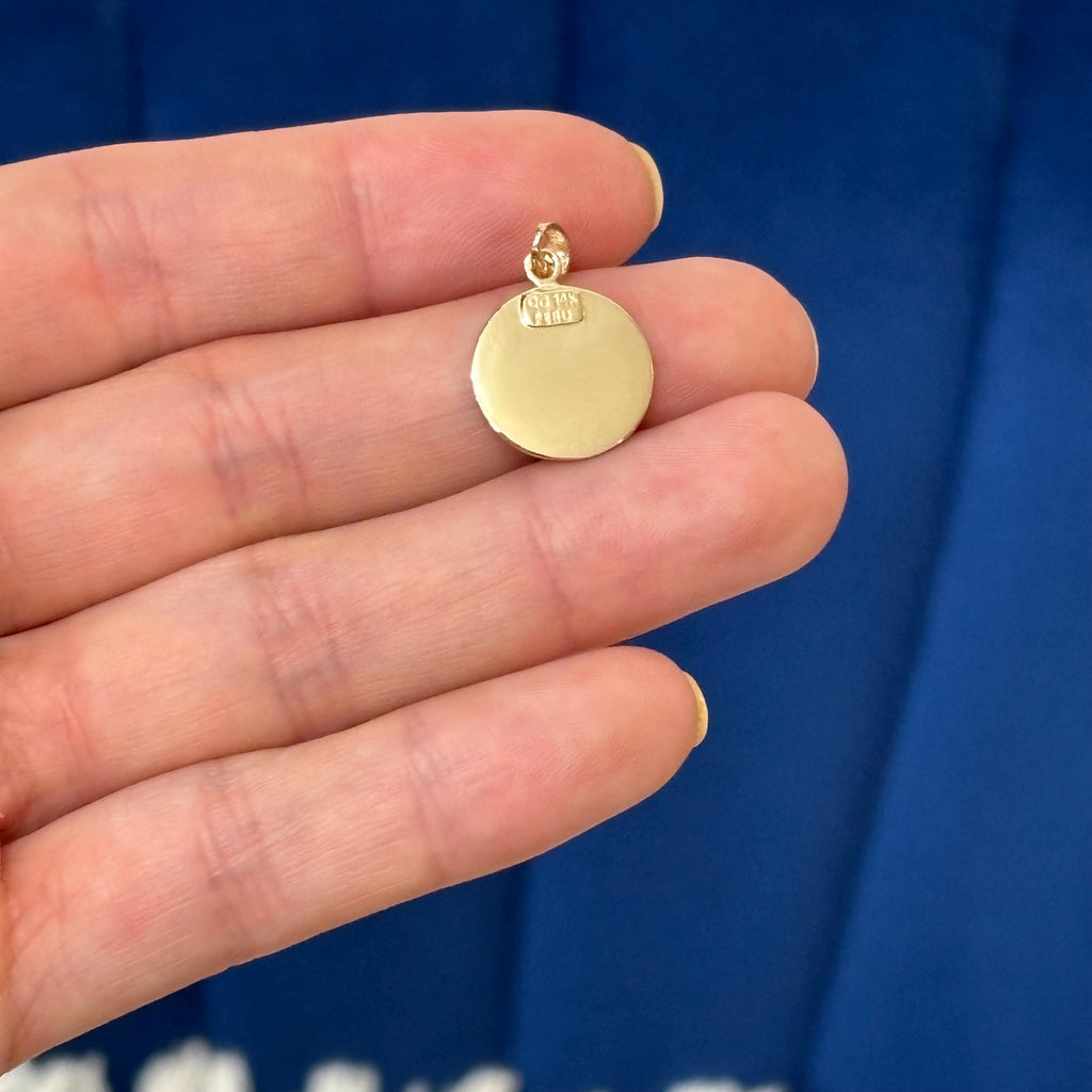 10K Gold St Michael Medal Pendant Police Protect