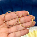 14k Rose Gold Medium Hoop Earrings