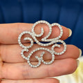 Silver Freeform Crystal Pin