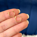 14k Gold Small Huggie Hoop Earrings