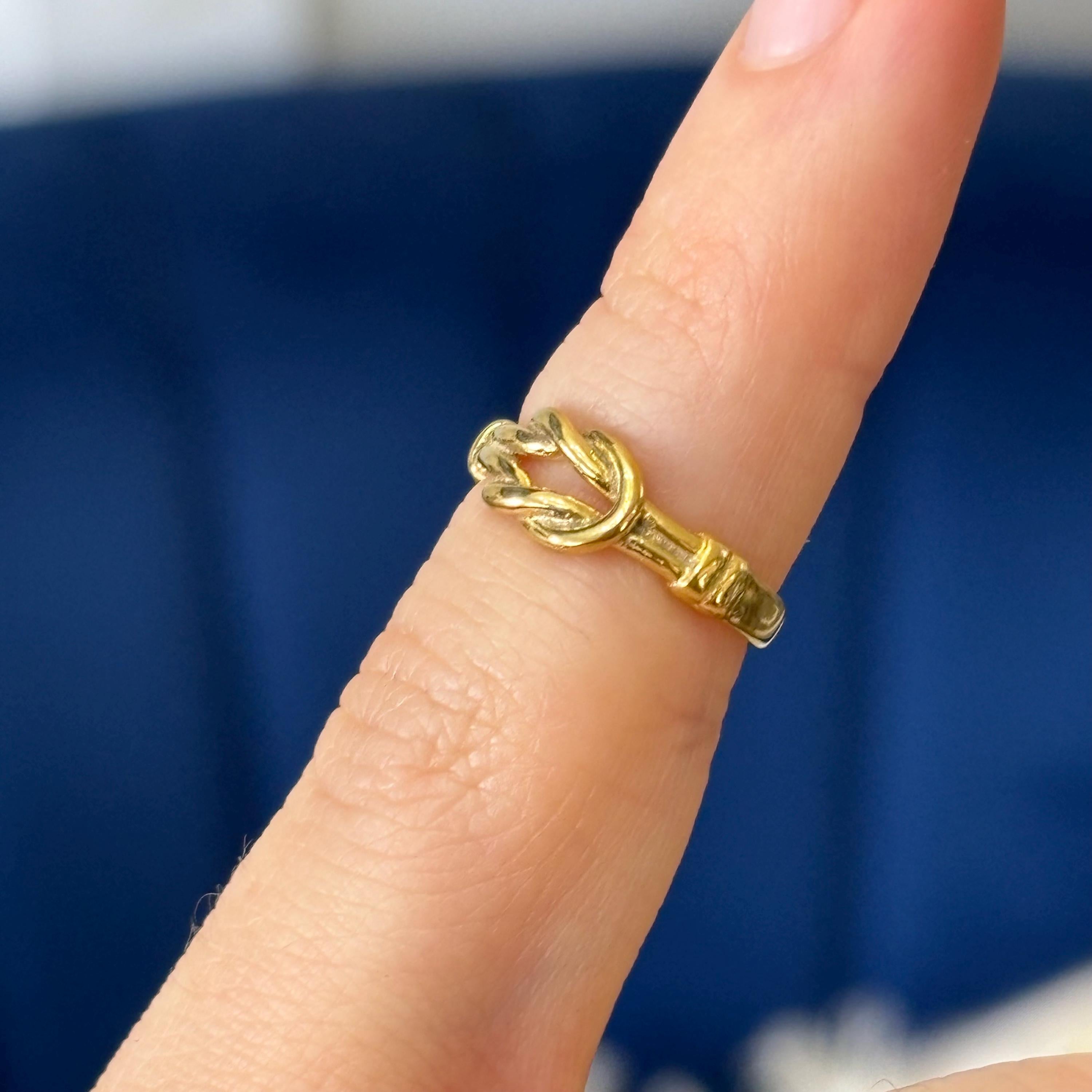 Sterling Silver Gold-tone Love Knot Toe Ring