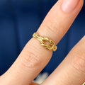 Sterling Silver Gold-tone Love Knot Toe Ring
