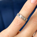 14k White Gold Adjustable Leaf Engraved Design Toe Ring