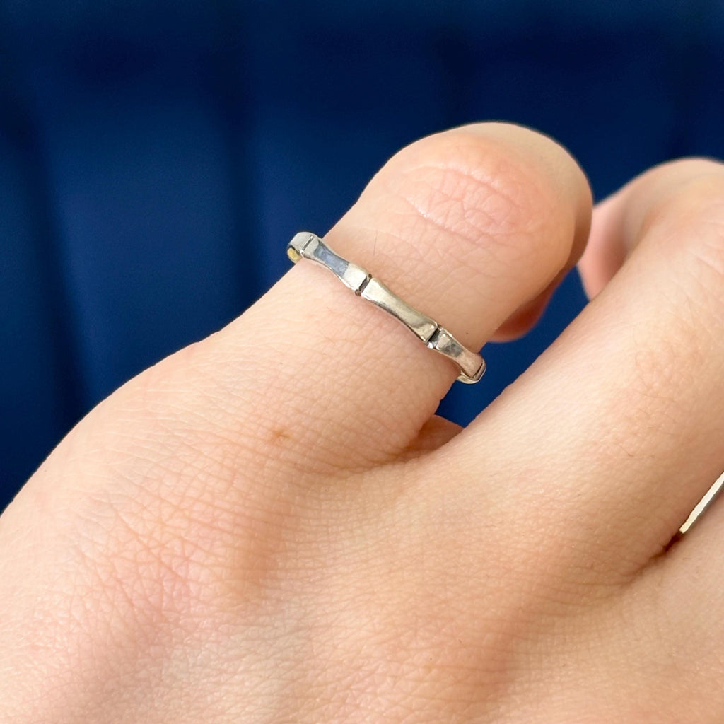 Sterling Silver Thin Notched Smooth Toe Ring